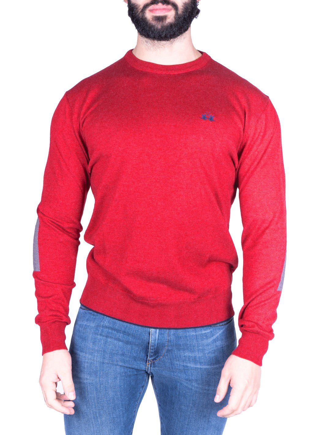 La Martina Red Cotton Sweater - Fizigo