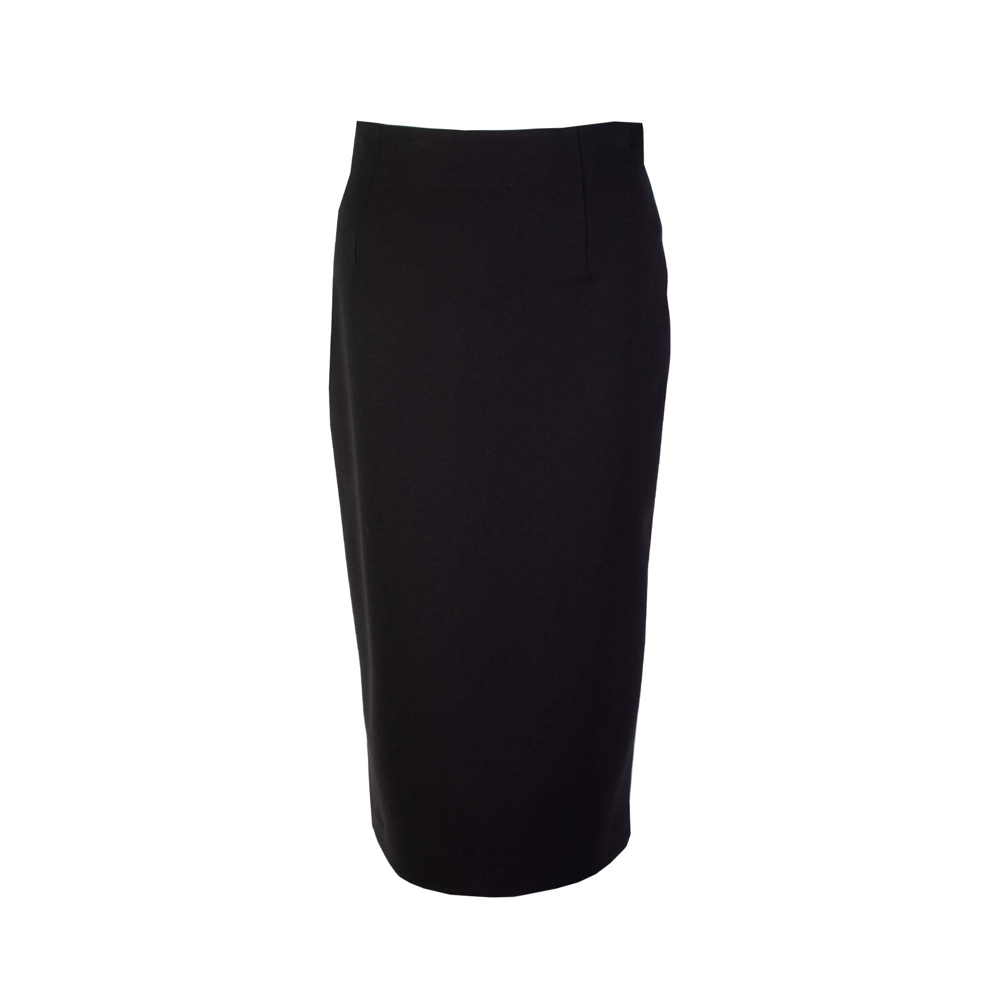 Lardini Black Viscose Skirt - Fizigo
