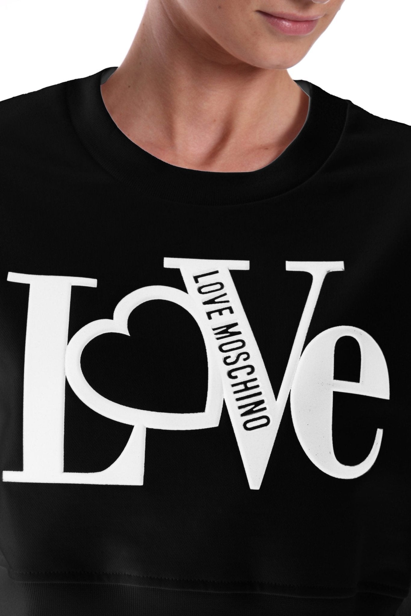 Love Moschino Black Cotton Sweater - Fizigo