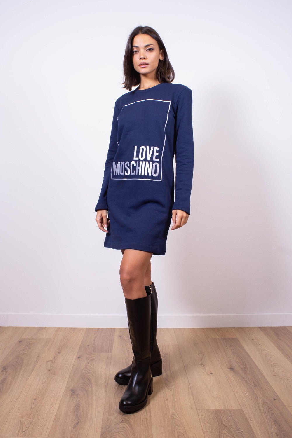 Love Moschino Blue Cotton Dress - Fizigo