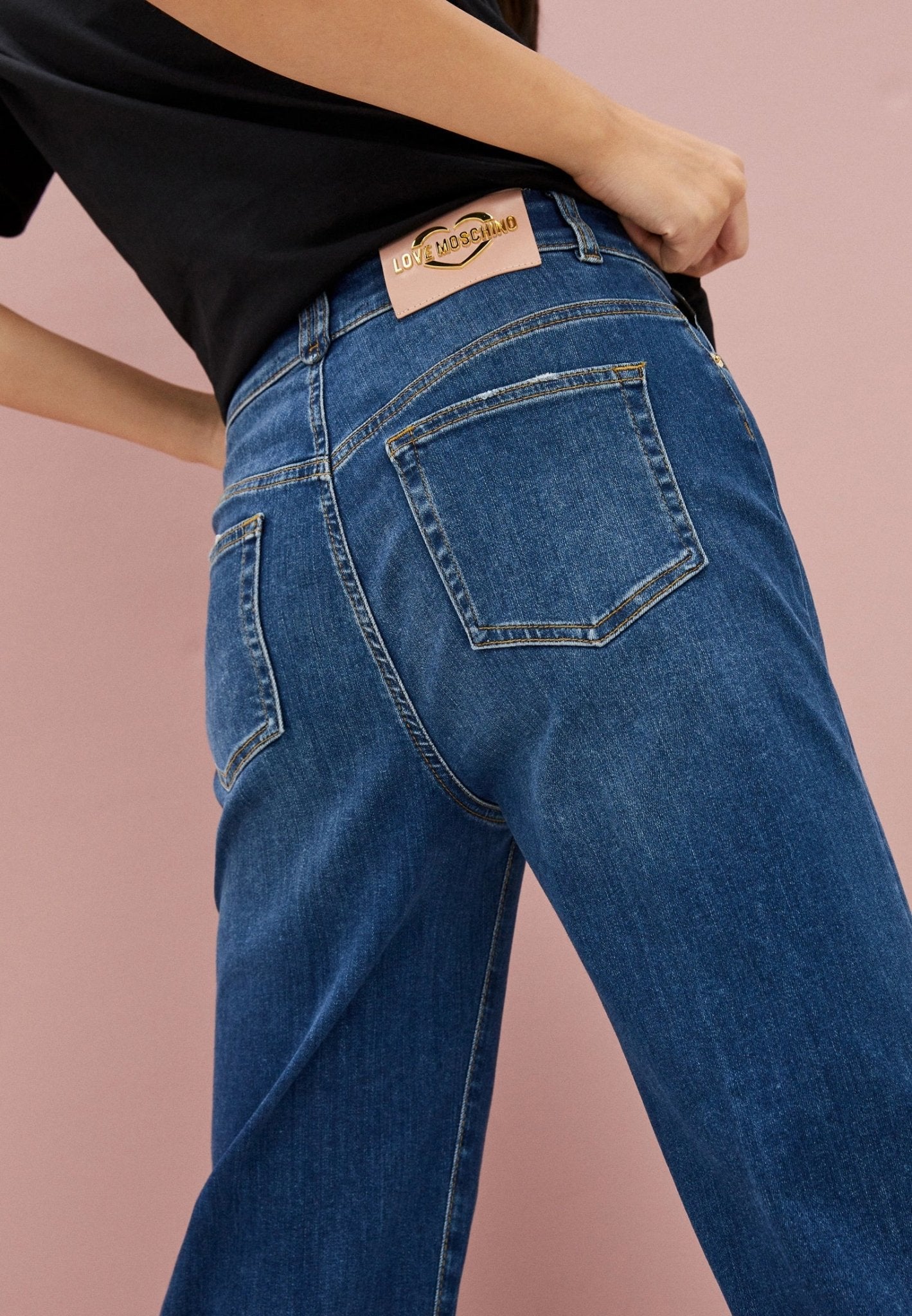 Love Moschino Blue Viscose Jeans & Pant - Fizigo