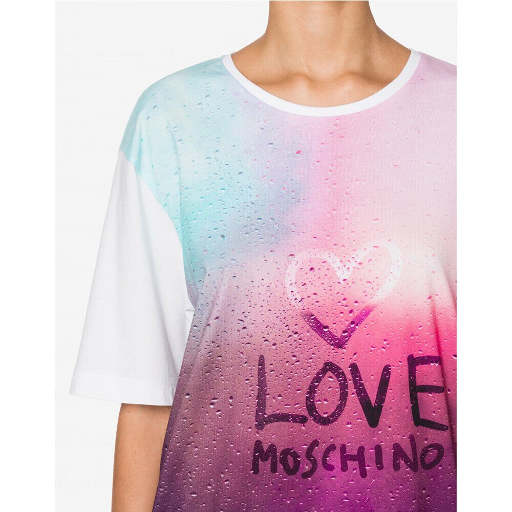 Love Moschino White Cotton Tops & T-Shirt - Fizigo