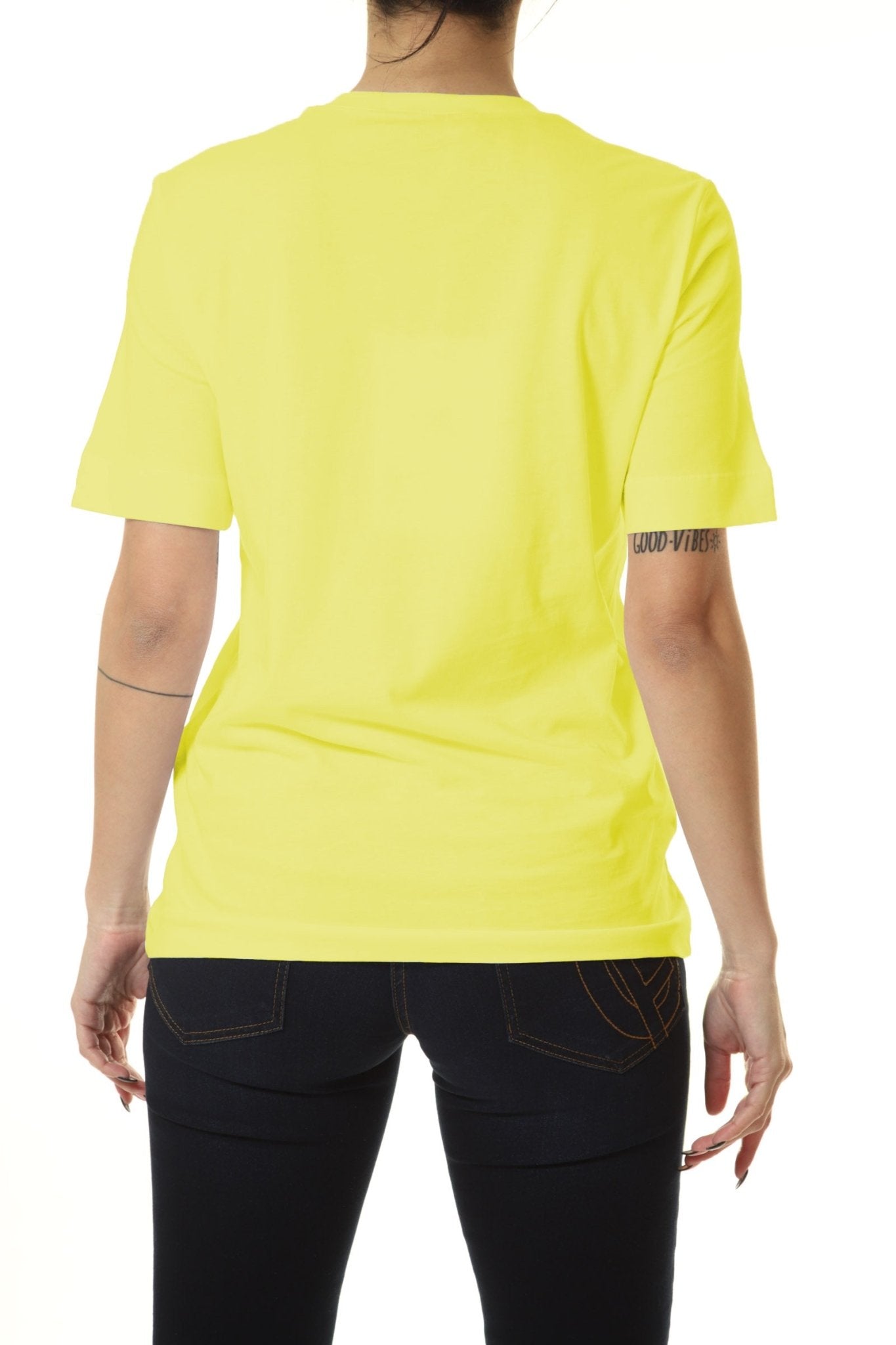 Love Moschino Yellow Cotton Tops & T-Shirt - Fizigo