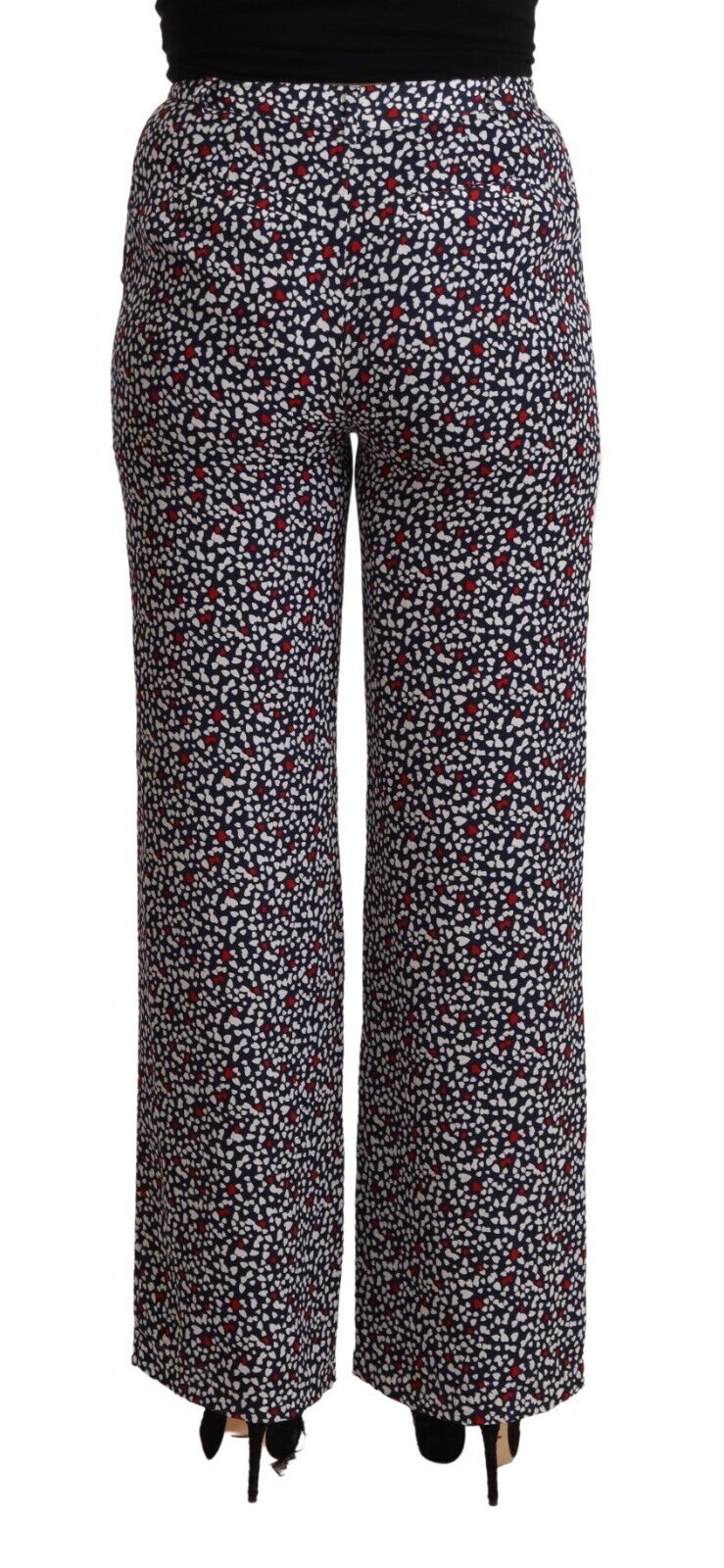 Michael Kors Black High Waist Printed Straight Pants - Fizigo