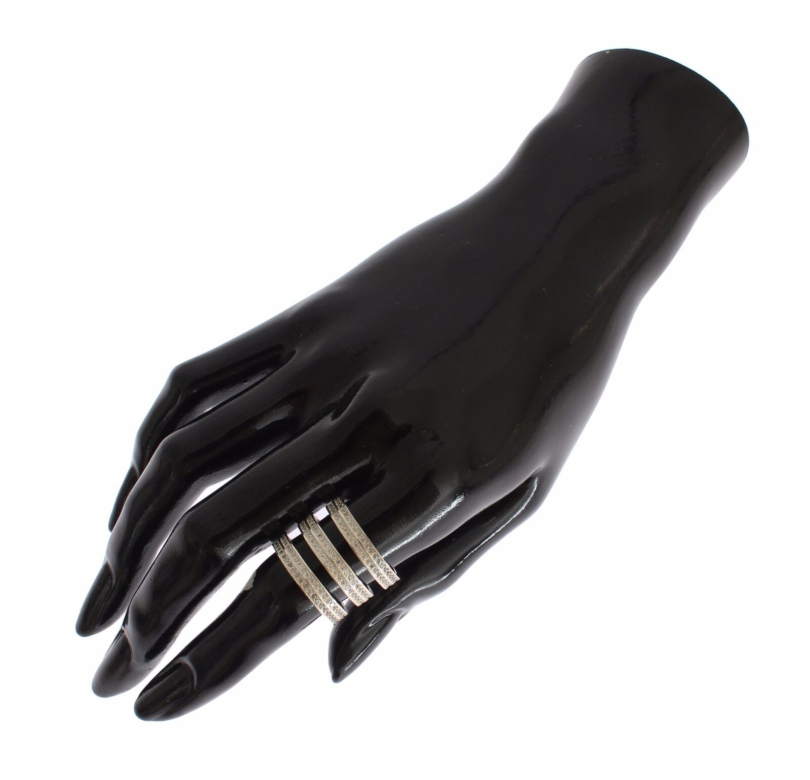 Nialaya Authentic Womens Clear CZ 925 Sterling Silver Ring - Fizigo