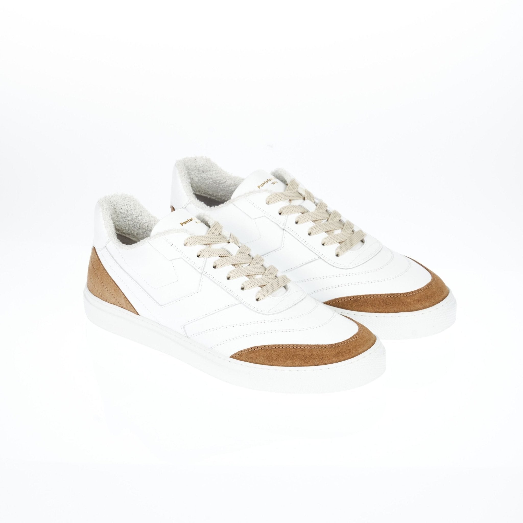 Pantofola D'Oro White Leather Sneaker - Fizigo