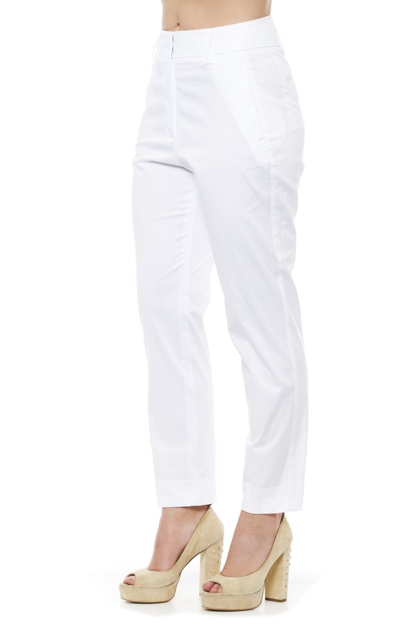 Peserico White Cotton Jeans & Pant - Fizigo