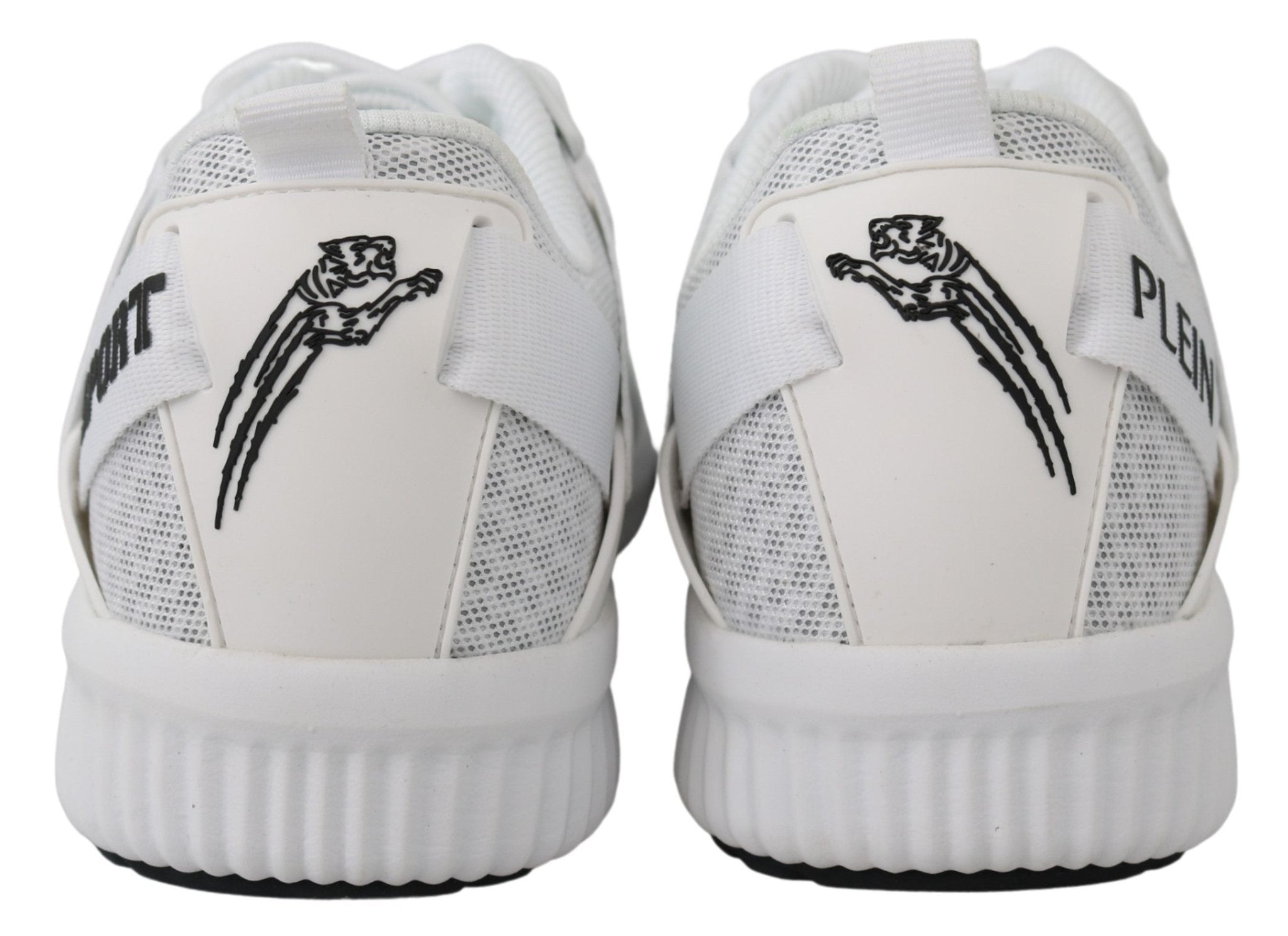 Plein Sport White Polyester Adrian Sneakers Shoes - Fizigo