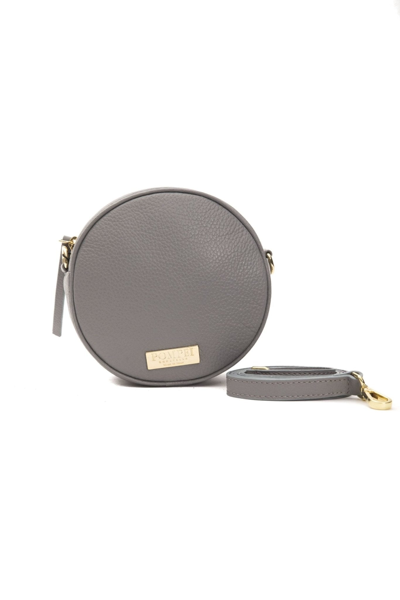 Pompei Donatella Gray Leather Crossbody Bag - Fizigo