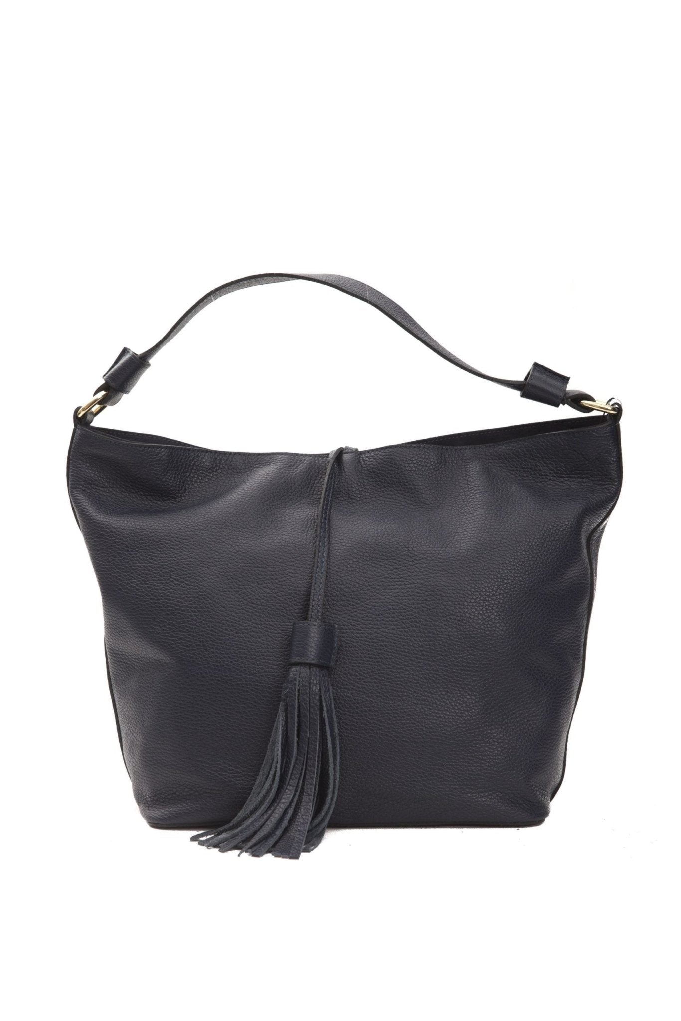Pompei Donatella Gray Leather Shoulder Bag - Fizigo