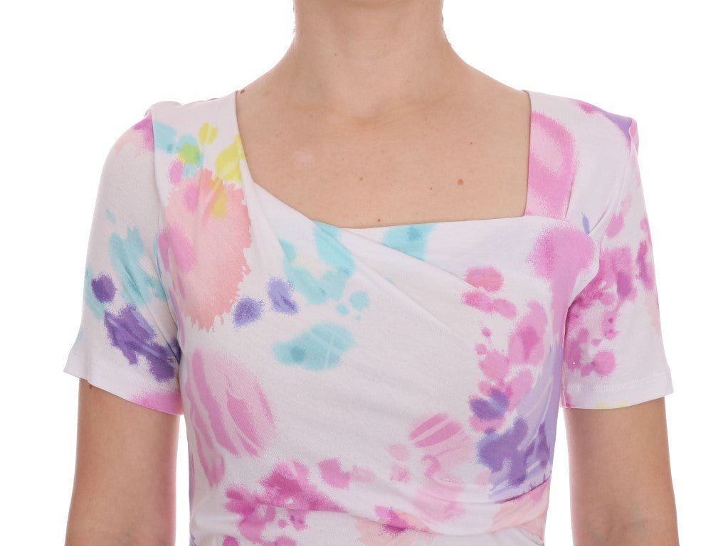 Roccobarocco White Printed Pencil Sheath Dress - Fizigo